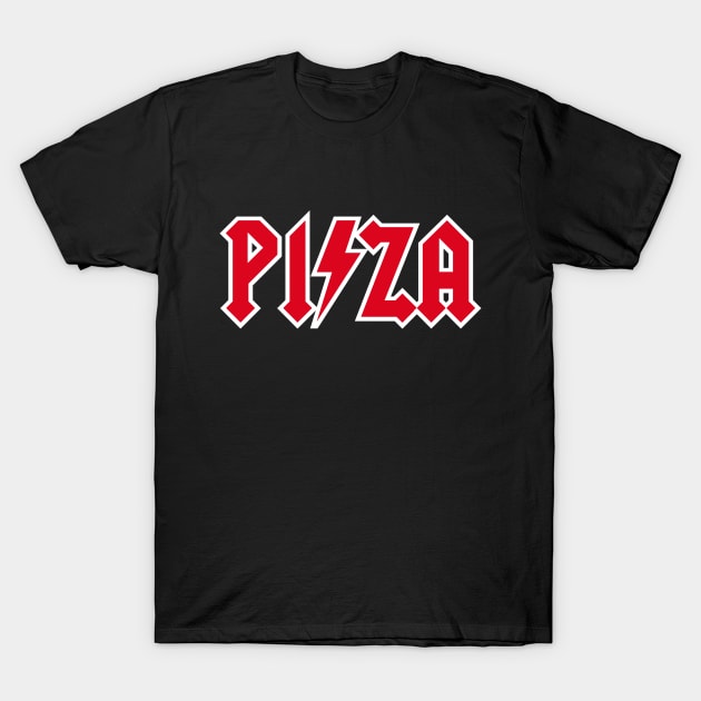 Funny pizza Rock Music Pizzeria Metal Pizza lover T-Shirt by LaundryFactory